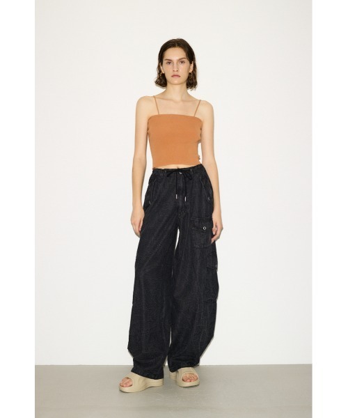 THROW by SLY（スローバイスライ）の「THROW 2WAY KNIT BANDEAU 2ウェイ ニット ブラジャー（キャミソール・レディース・オレンジ/ダークグレー・FREE）」の16枚目の写真