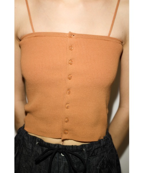 THROW by SLY（スローバイスライ）の「THROW 2WAY KNIT BANDEAU 2ウェイ ニット ブラジャー（キャミソール・レディース・オレンジ/ダークグレー・FREE）」の11枚目の写真