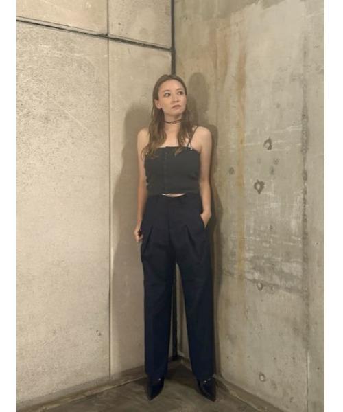 THROW by SLY（スローバイスライ）の「THROW 2WAY KNIT BANDEAU 2ウェイ ニット ブラジャー（キャミソール・レディース・オレンジ/ダークグレー・FREE）」の20枚目の写真