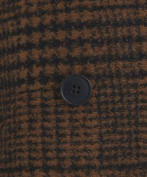 green label relaxing(グリーンレーベルリラクシング)の「ボンディング チェック コート(ピーコート・レディース・ブラック/ブラウン・36/38)」の18枚目の写真