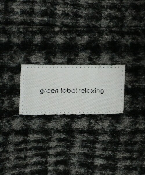 green label relaxing(グリーンレーベルリラクシング)の「ボンディング チェック コート(ピーコート・レディース・ブラック/ブラウン・36/38)」の22枚目の写真