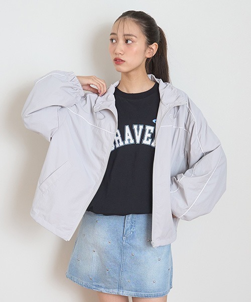 LOVETOXIC（ラブトキシック）の「【撥水】パイピングナイロンブルゾン