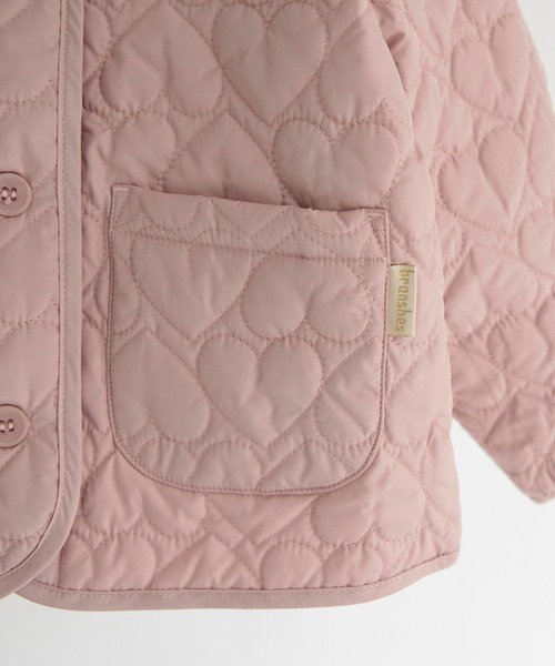 BRANSHES（ブランシェス）の「ハートキルティングジャケット（ブルゾン・キッズ・ブラック/ピンク・140cm/150cm/90cm/100cm/110cm/120cm/130cm）」の12枚目の写真