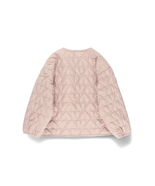 BRANSHES（ブランシェス）の「ハートキルティングジャケット（ブルゾン・キッズ・ブラック/ピンク・140cm/150cm/90cm/100cm/110cm/120cm/130cm）」の6枚目の写真