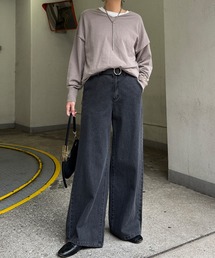 LBC | 【選べるセットアップ】LBC ワイドストレートデニムパンツ(デニムパンツ)