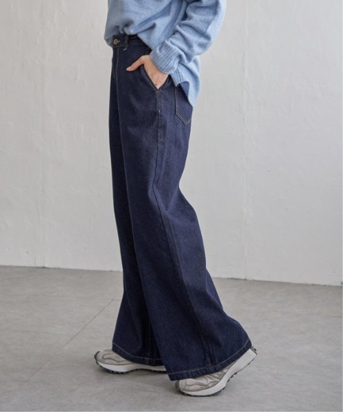 LBC（エルビーシー）の「【選べるセットアップ】LBC ワイドストレートデニムパンツ（デニムパンツ・レディース・ネイビー/ブラック/マスタード・L/M）」の4枚目の写真