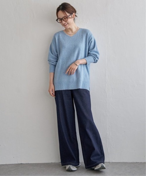 LBC（エルビーシー）の「【選べるセットアップ】LBC ワイドストレートデニムパンツ（デニムパンツ・レディース・ネイビー/ブラック/マスタード・L/M）」の5枚目の写真