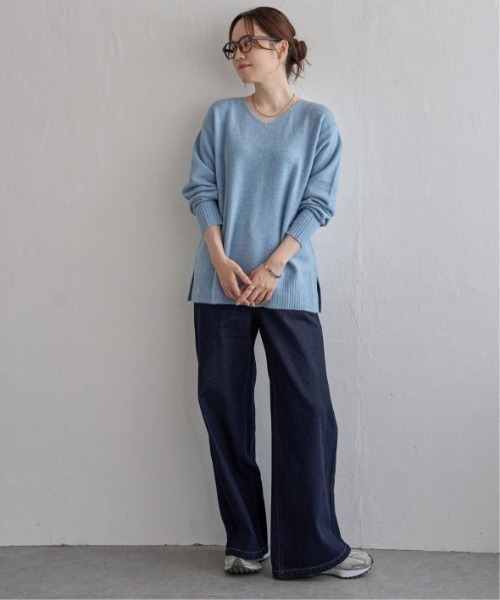 LBC（エルビーシー）の「【選べるセットアップ】LBC ワイドストレートデニムパンツ（デニムパンツ・レディース・ネイビー/ブラック/マスタード・L/M）」の7枚目の写真