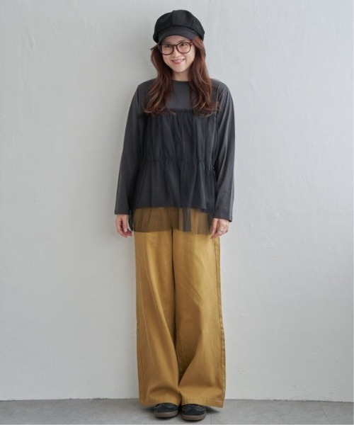 LBC（エルビーシー）の「【選べるセットアップ】LBC ワイドストレートデニムパンツ（デニムパンツ・レディース・ネイビー/ブラック/マスタード・L/M）」の14枚目の写真