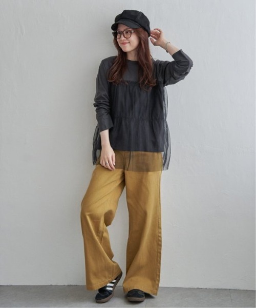 LBC（エルビーシー）の「【選べるセットアップ】LBC ワイドストレートデニムパンツ（デニムパンツ・レディース・ネイビー/ブラック/マスタード・L/M）」の15枚目の写真