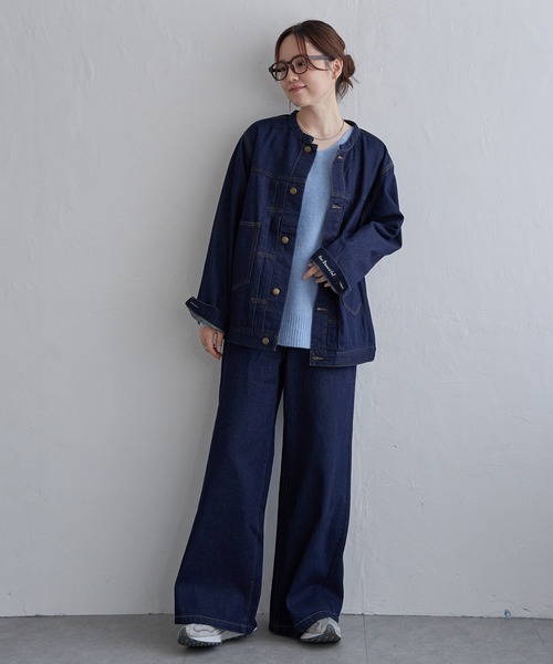 LBC（エルビーシー）の「【選べるセットアップ】LBC ワイドストレートデニムパンツ（デニムパンツ・レディース・ネイビー/ブラック/マスタード・L/M）」の21枚目の写真