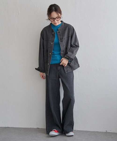 LBC（エルビーシー）の「【選べるセットアップ】LBC ワイドストレートデニムパンツ（デニムパンツ・レディース・ネイビー/ブラック/マスタード・L/M）」の22枚目の写真