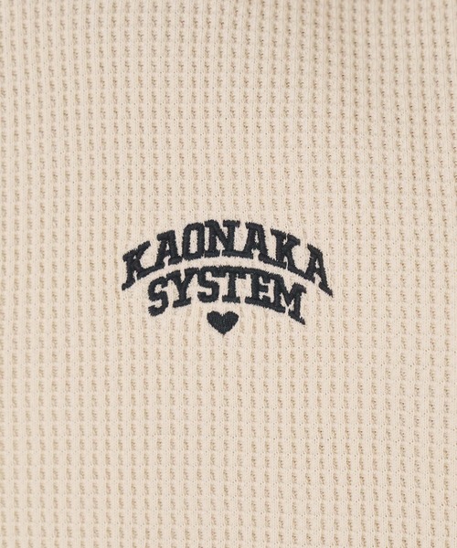 kaoyorinakami ロゴ ブルゾン ベージュ love hoodie / ラブフーディー