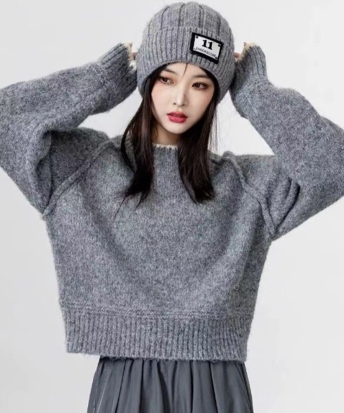 セール】ショートニットトップス（ニット/セーター）｜GEMEDA