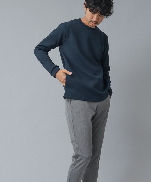 NOLLEY’S（ノーリーズ）の「【ACTIVE SECT】《限定展開 / 吸水速乾 / 抗菌防臭》ファンクショナルダンボールロンT（Tシャツ/カットソー・メンズ・ホワイト/ブラック/ダークネイビー/グレイッシュブルー・S/L/XL/M）」の9枚目の写真