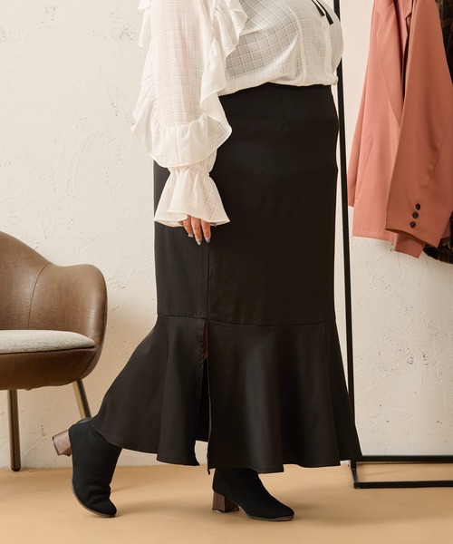 大きいサイズ】レースアップマーメイドスカート（スカート）｜Louiosy  