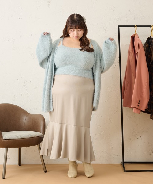 大きいサイズ】レースアップマーメイドスカート（スカート