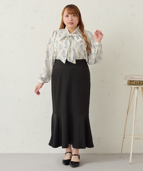 Louiosy(ルオシー)の「【Louiosy】【大きいサイズ】レースアップマーメイドスカート(スカート・レディース・アッシュグレー/ブラック/ブラウン系その他/ライトベージュ/グレー/ブルー系その他/ダークブラウン・LL/3L/4L/L/XL/X-LARGE/LARGE)」の12枚目の写真