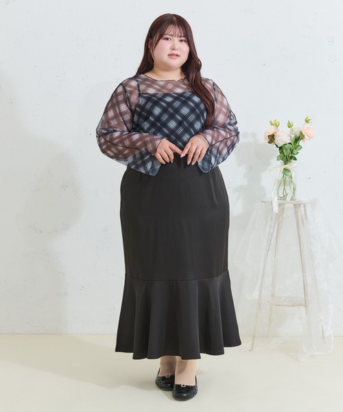 Louiosy(ルオシー)の「【Louiosy】【大きいサイズ】レースアップマーメイドスカート(スカート・レディース・アッシュグレー/ブラック/ブラウン系その他/ライトベージュ/グレー/ブルー系その他/ダークブラウン・LL/3L/4L/L/XL/X-LARGE/LARGE)」の17枚目の写真