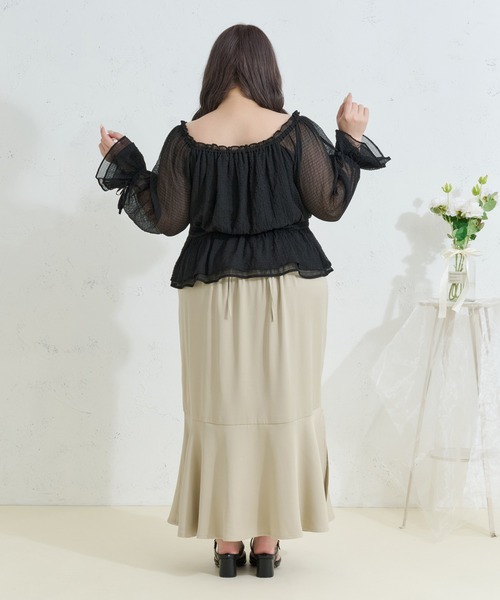 Louiosy(ルオシー)の「【Louiosy】【大きいサイズ】レースアップマーメイドスカート(スカート・レディース・アッシュグレー/ブラック/ブラウン系その他/ライトベージュ/グレー/ブルー系その他/ダークブラウン・LL/3L/4L/L/XL/X-LARGE/LARGE)」の22枚目の写真