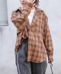 DOUBLE NAME | チェックグランパシャツ/ユニセックス(シャツ/ブラウス)