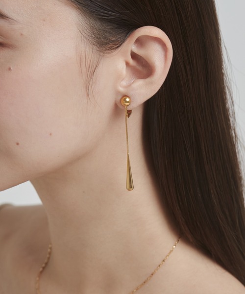 セール】【 金属アレルギー対応 】 ドロップモチーフイヤリング