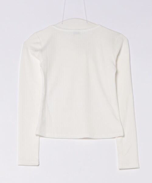 Mayree（メイリー）の「【Mayree】リボン リブ カットソー（Tシャツ/カットソー・レディース・ホワイト・SMALL/MEDIUM/LARGE）」の2枚目の写真