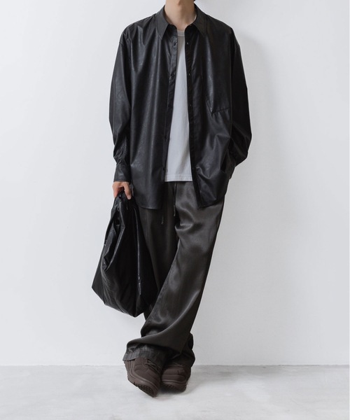 シンセティックレザー L/Sシャツ / SYNTHETIC LEATHER L/S SHIRT