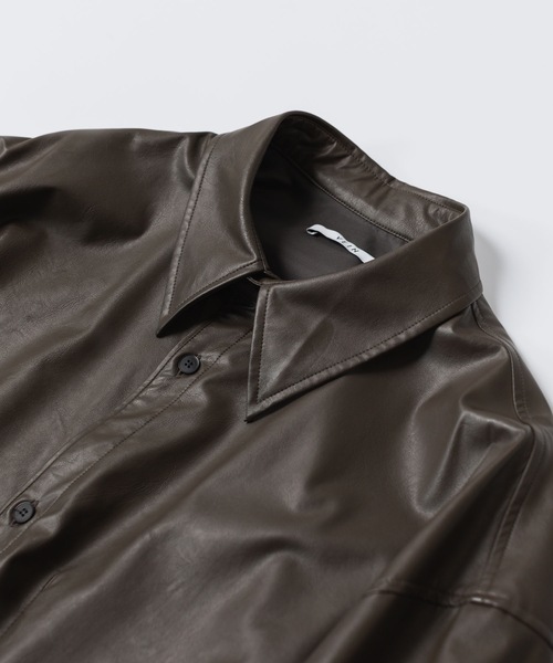 シンセティックレザー L/Sシャツ / SYNTHETIC LEATHER L/S SHIRT