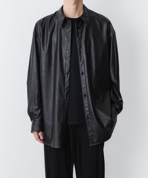 シンセティックレザー L/Sシャツ / SYNTHETIC LEATHER L/S SHIRT