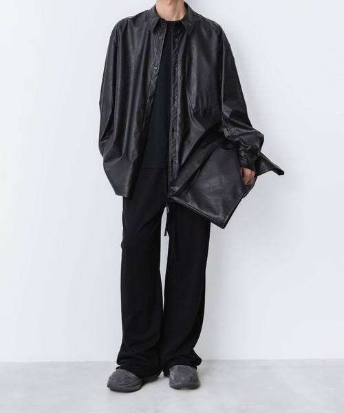 シンセティックレザー L/Sシャツ / SYNTHETIC LEATHER L/S SHIRT