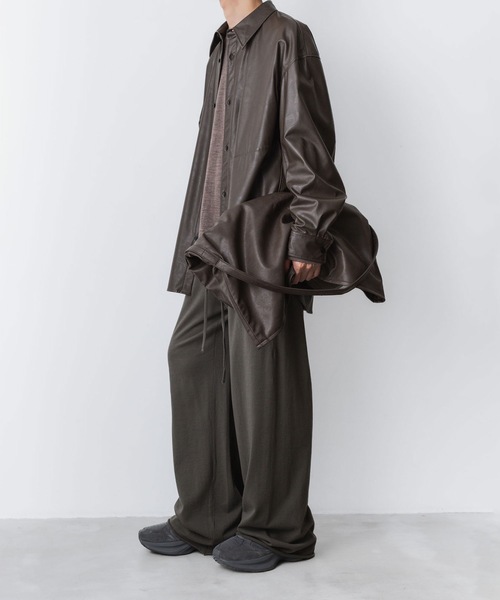 シンセティックレザー L/Sシャツ / SYNTHETIC LEATHER L/S SHIRT