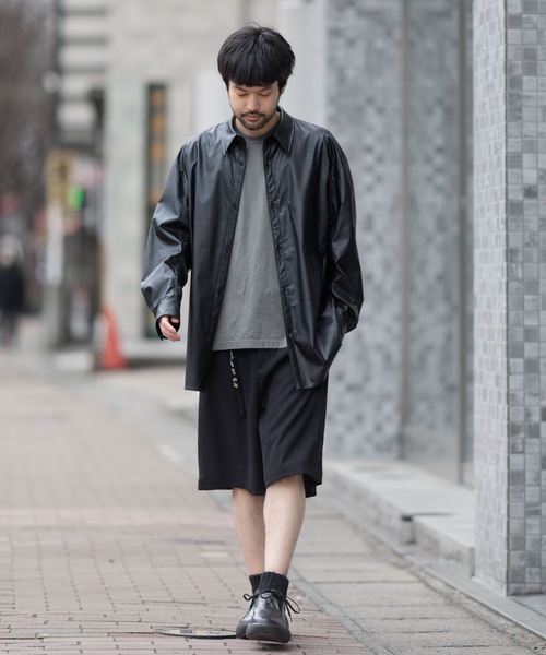 シンセティックレザー L/Sシャツ / SYNTHETIC LEATHER L/S SHIRT  
