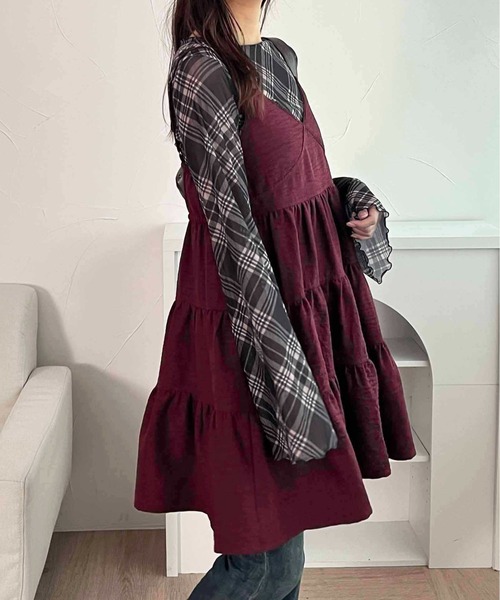 apres jour clair(アプレジュールクレア)の「【apres jour clair】レース切り替えキャミチュニック【ZOZOTOWN限定アイテム】(キャミソール・レディース・モカ/ボルドー/ブラウン系その他・X-LARGE/フリー)」の17枚目の写真