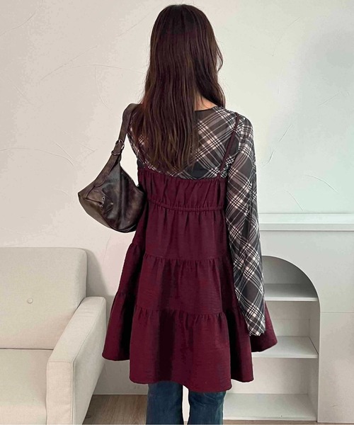 apres jour clair(アプレジュールクレア)の「【apres jour clair】レース切り替えキャミチュニック【ZOZOTOWN限定アイテム】(キャミソール・レディース・モカ/ボルドー/ブラウン系その他・X-LARGE/フリー)」の18枚目の写真