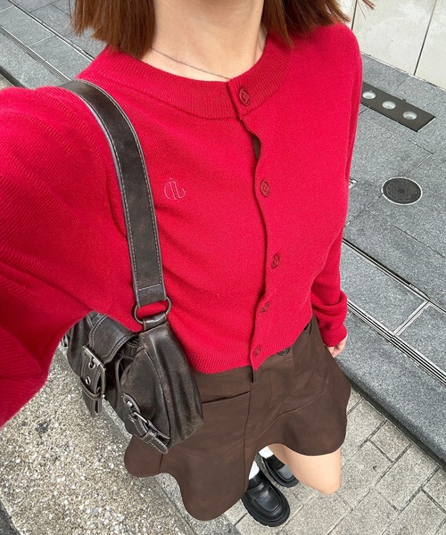 Judin（ジュディン）の「classic ショートカーディガン【JD】（カーディガン/ボレロ・レディース・グレー/グリーン/レッド・FREE）」の3枚目の写真