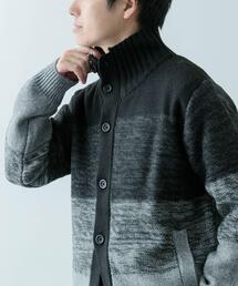 ITEMS URBANRESEARCH | ハイネック グラデーション ボタンニットカーディガン(カーディガン/ボレロ)