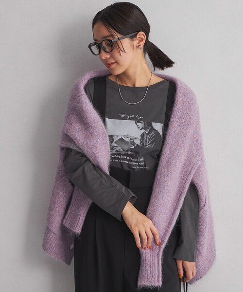 green label relaxing(グリーンレーベルリラクシング)の「<at ease>フォトプリント カットソー(Tシャツ/カットソー・レディース・ホワイト/ダークグレー・FREE)」の1枚目の写真