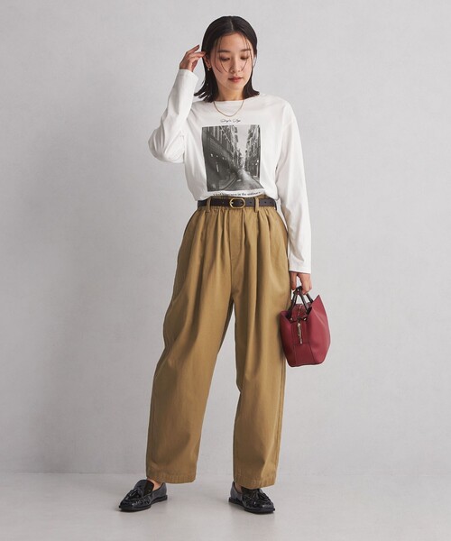 green label relaxing(グリーンレーベルリラクシング)の「<at ease>フォトプリント カットソー(Tシャツ/カットソー・レディース・ホワイト/ダークグレー・FREE)」の4枚目の写真