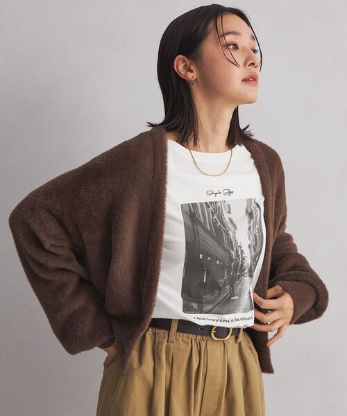 green label relaxing(グリーンレーベルリラクシング)の「<at ease>フォトプリント カットソー(Tシャツ/カットソー・レディース・ホワイト/ダークグレー・FREE)」の5枚目の写真