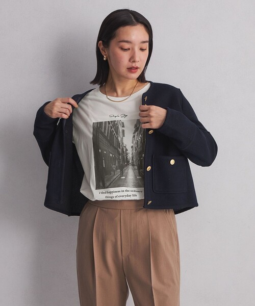 green label relaxing(グリーンレーベルリラクシング)の「<at ease>フォトプリント カットソー(Tシャツ/カットソー・レディース・ホワイト/ダークグレー・FREE)」の8枚目の写真