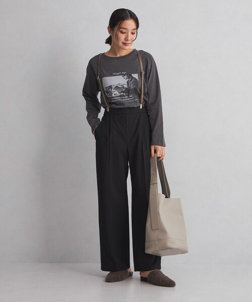 green label relaxing(グリーンレーベルリラクシング)の「<at ease>フォトプリント カットソー(Tシャツ/カットソー・レディース・ホワイト/ダークグレー・FREE)」の12枚目の写真
