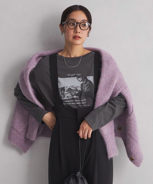 green label relaxing(グリーンレーベルリラクシング)の「<at ease>フォトプリント カットソー(Tシャツ/カットソー・レディース・ホワイト/ダークグレー・FREE)」の13枚目の写真
