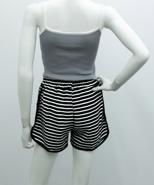 Miniministore(ミニミニストア)の「韓国風ショートパンツ スポーツパンツ 夏(スウェットパンツ・レディース・ブラック/アイボリー・FREE)」の14枚目の写真