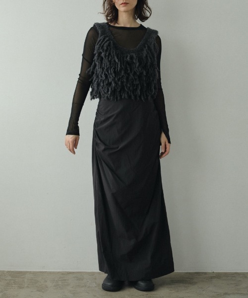 【anuke】Fringe Knit Bustier anuke】Fringe Knit Bustier