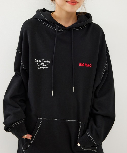 BIG MAC（ビッグマック）の「【BIG MAC】PAINTER パーカー（パーカー・レディース・ブラック/オフホワイト/ブルー・FREE）」の2枚目の写真