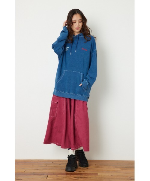 BIG MAC（ビッグマック）の「【BIG MAC】PAINTER パーカー（パーカー・レディース・ブラック/オフホワイト/ブルー・FREE）」の4枚目の写真