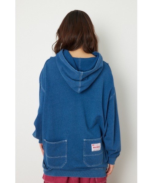 BIG MAC（ビッグマック）の「【BIG MAC】PAINTER パーカー（パーカー・レディース・ブラック/オフホワイト/ブルー・FREE）」の9枚目の写真