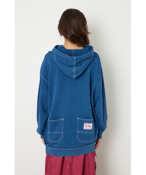 BIG MAC（ビッグマック）の「【BIG MAC】PAINTER パーカー（パーカー・レディース・ブラック/オフホワイト/ブルー・FREE）」の12枚目の写真