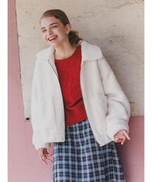 ehka sopo | ボアジップアップブルゾン(ブルゾン)